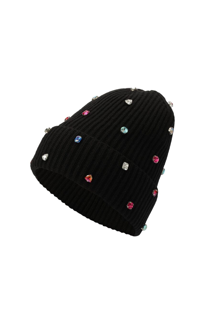 7525 Embellished Beanie, Black, OS